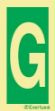 Safety sign Station letter G - 75x150mm